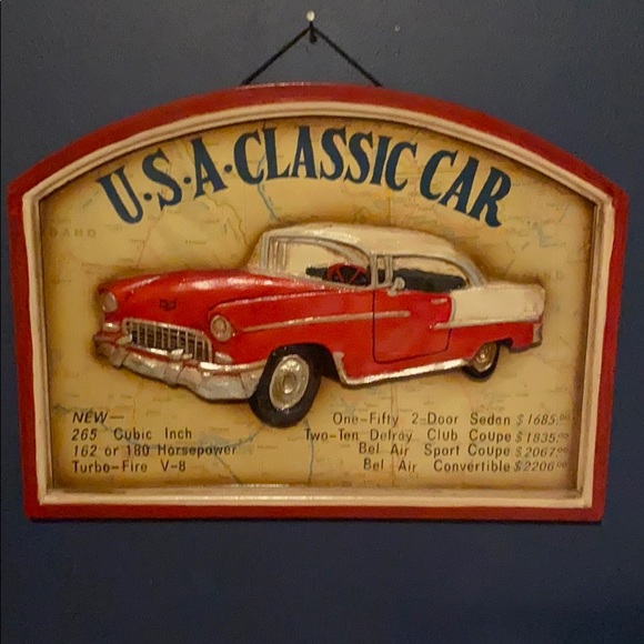 Chevy Wall Art Classic Bel Air Car 3d Hanging Art Poshmark